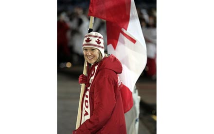 Cindy Klassen with medals